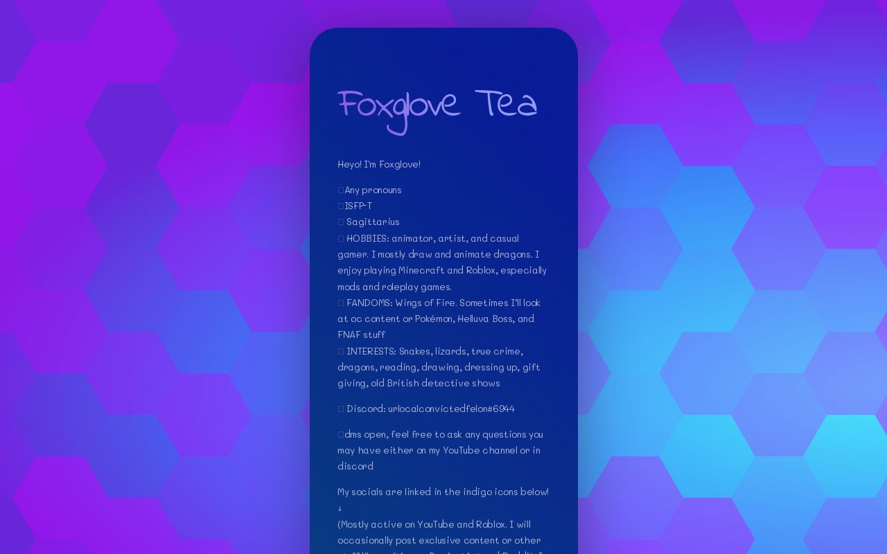 Foxglove Tea Card